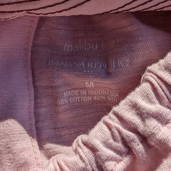 Exposed back top pink peplum waist Banana Republic factory Malibu modal … - Picture 5 of 5